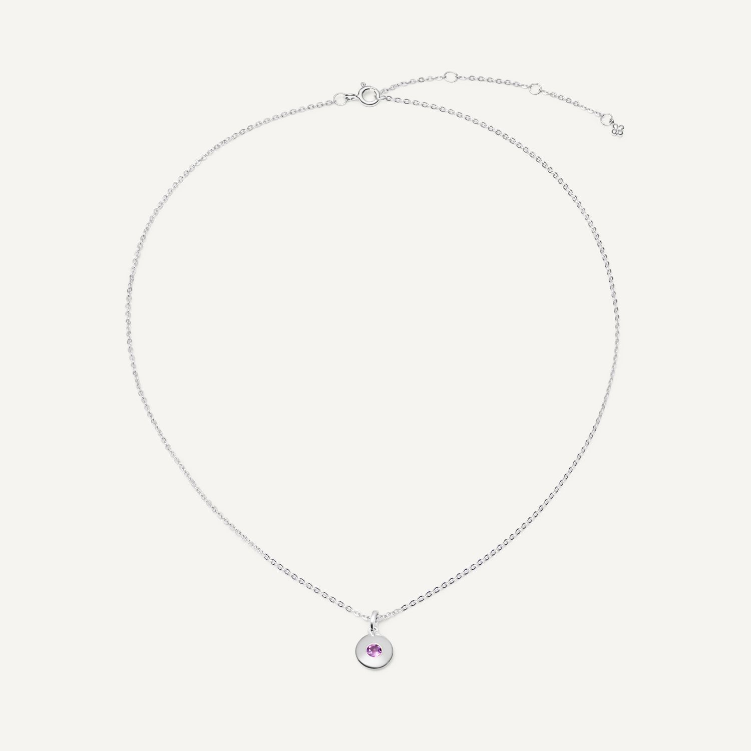 Колье Silver Birthstone Necklace – April
