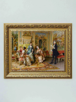 Картина на стену для интерьера на холсте "Золотой век" в классической раме 41*51 см