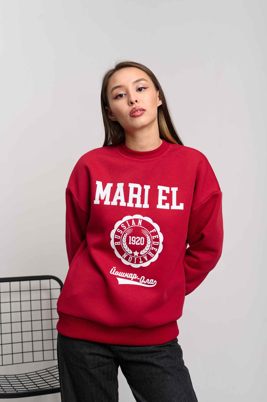 Свитшот женский "Mari El" красный