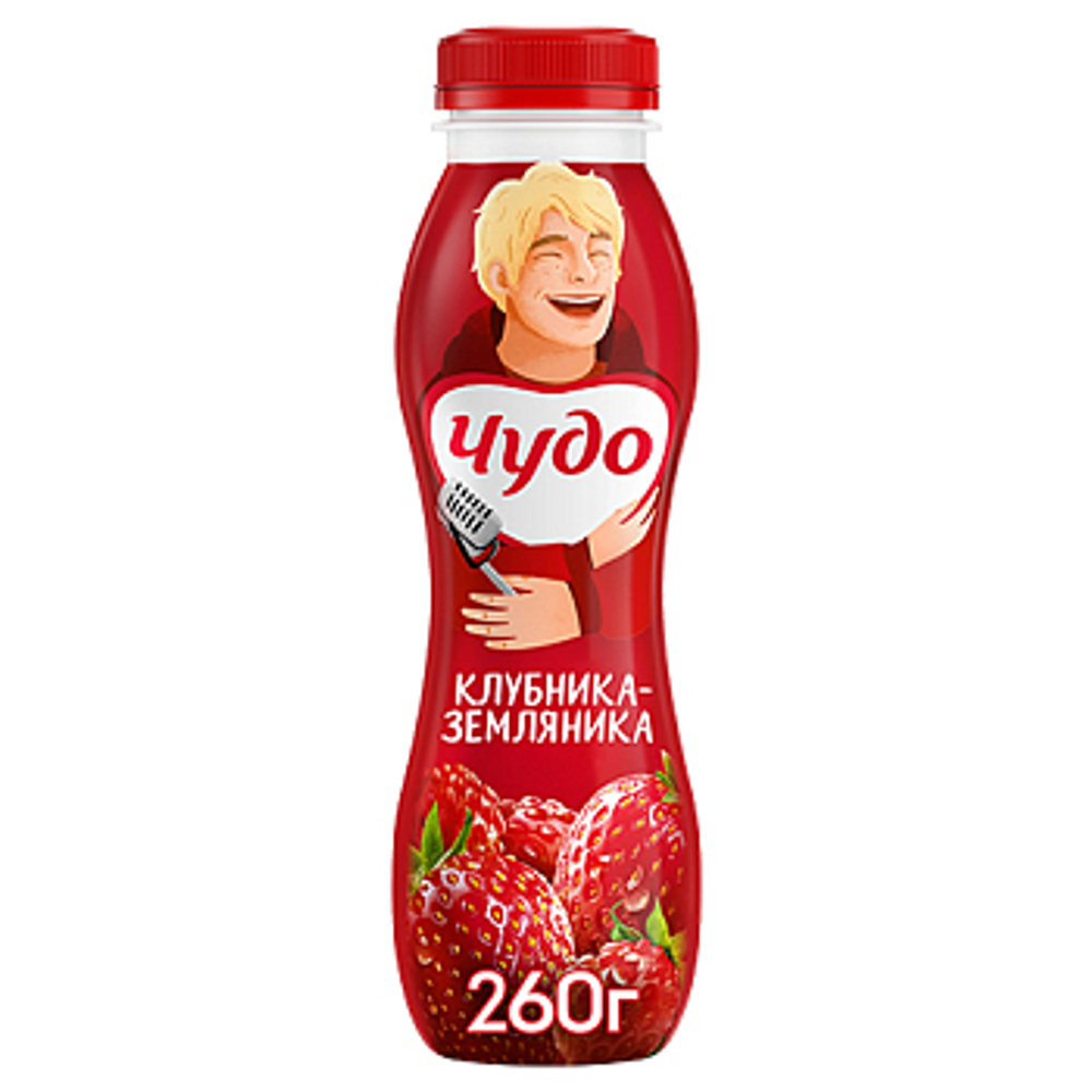 Чудо Йогурт Фруктовый со Вкусом Клубника-Земляника 260гр