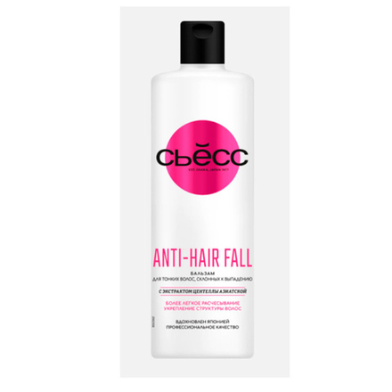 СЬЁСС 450мл. Бальзам ANTI HAIR FALL д/тонких волос склонных к выпадению