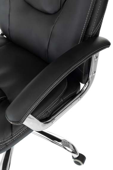 Кресло руководителя Бюрократ CH-868SL черный эко.кожа крестов. металл хром