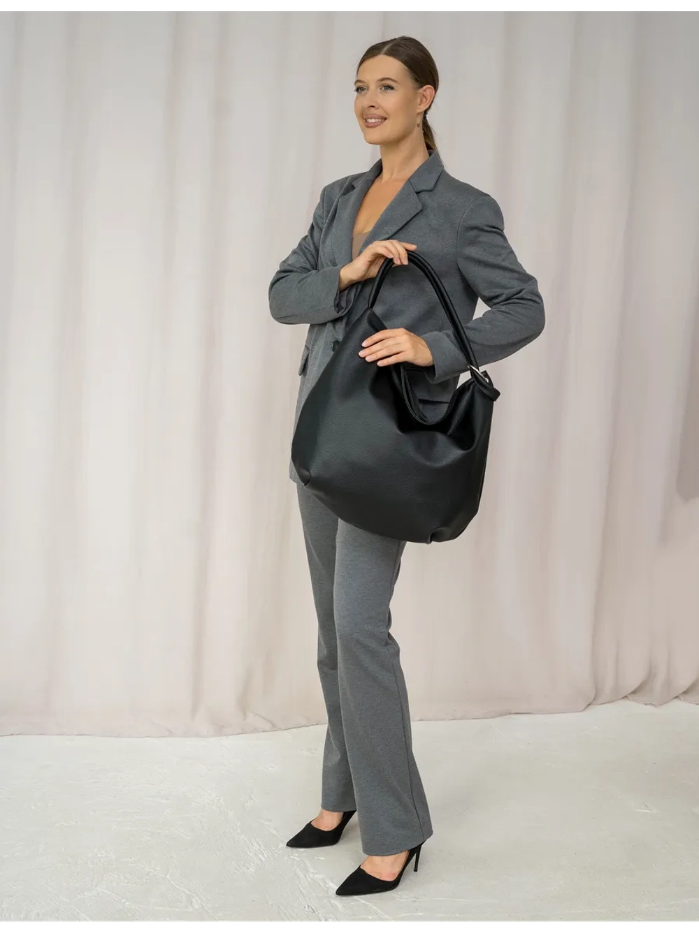 Сумка через плечо большая шоппер мешок