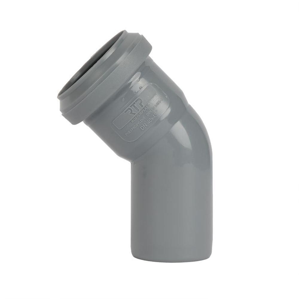 Отвод канализационный RTP 40 мм 45°