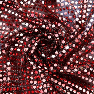 Трикотаж Пайетки, 61 гр/м2, 110 см, бордовый