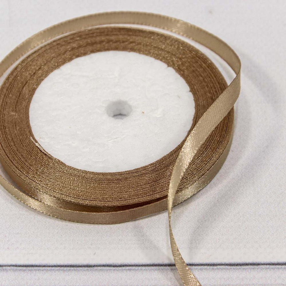 Лента Атласная 0,6см х 28м Сатин (Капучино)
