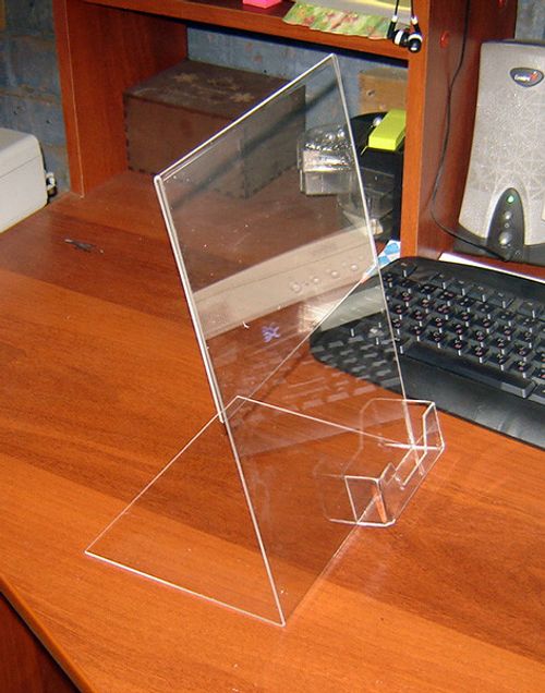 Менюхолдер, тейбл тент А4 L-обр. с визитницей