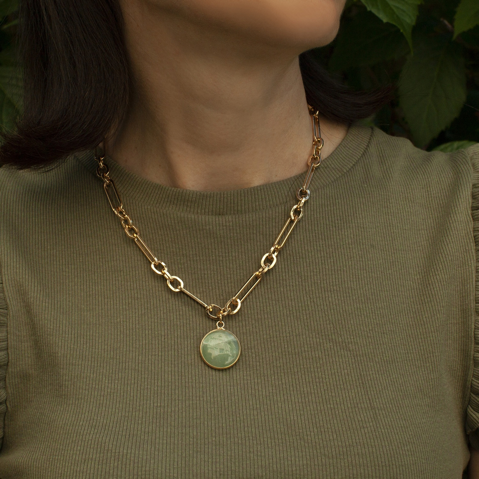 Колье Fiore Luna GREEN AVENTURINE LN5150 G/G