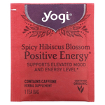 Yogi Tea, Spicy Hibiscus Positive Energy, 16 чайных пакетиков, 32 г (1,12 унции)