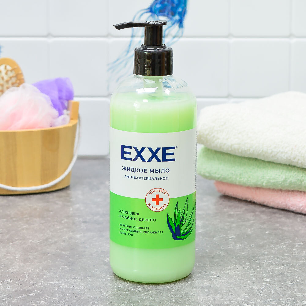 Мыло жидкое антибактериальное "Алоэ и чайное дерево" 500мл EXXE