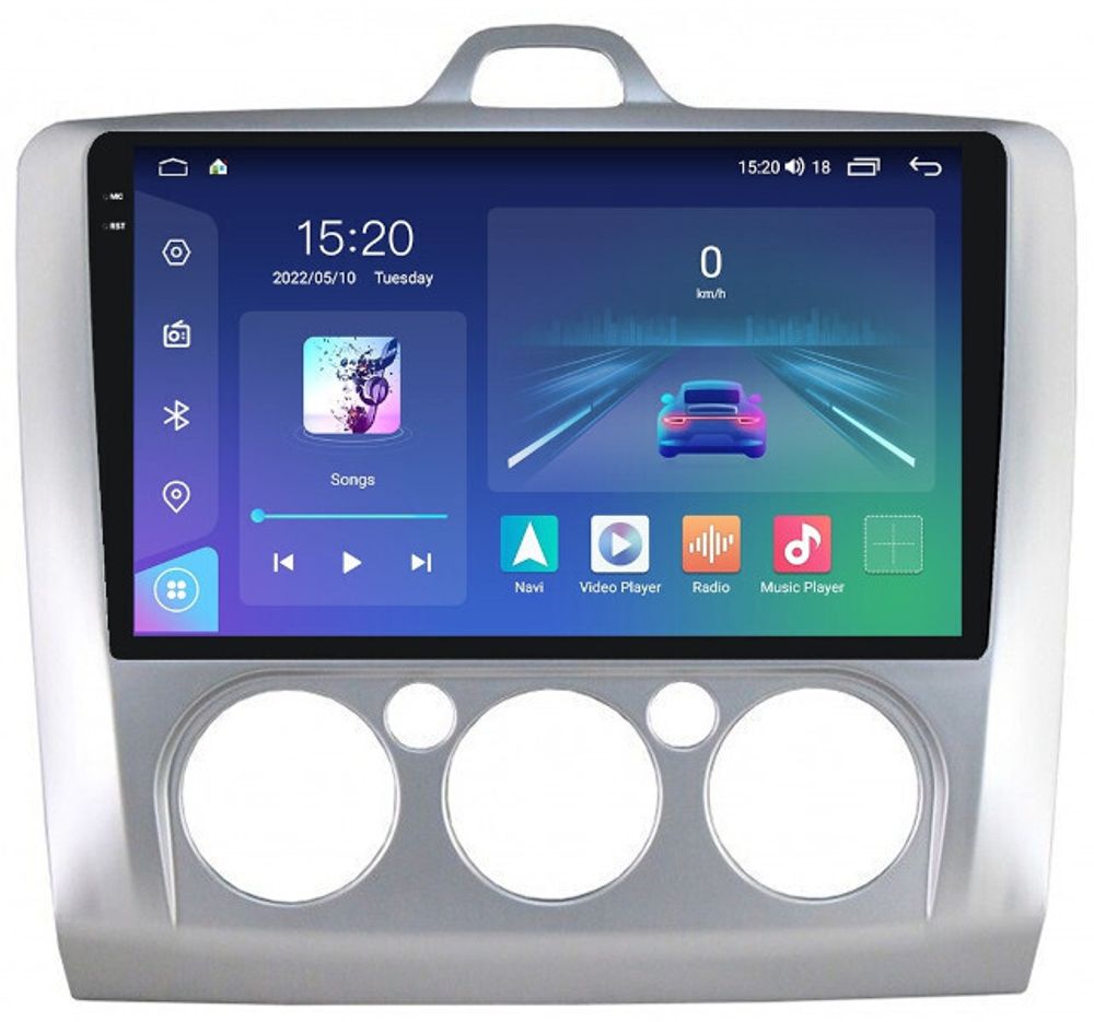 Магнитола для Ford Focus 2 2004-2011 (кондиционер) - Parafar PF695U2K на Android 13, QLED+2K, ТОП процессор, 8Гб+128Гб, CarPlay, 4G SIM-слот