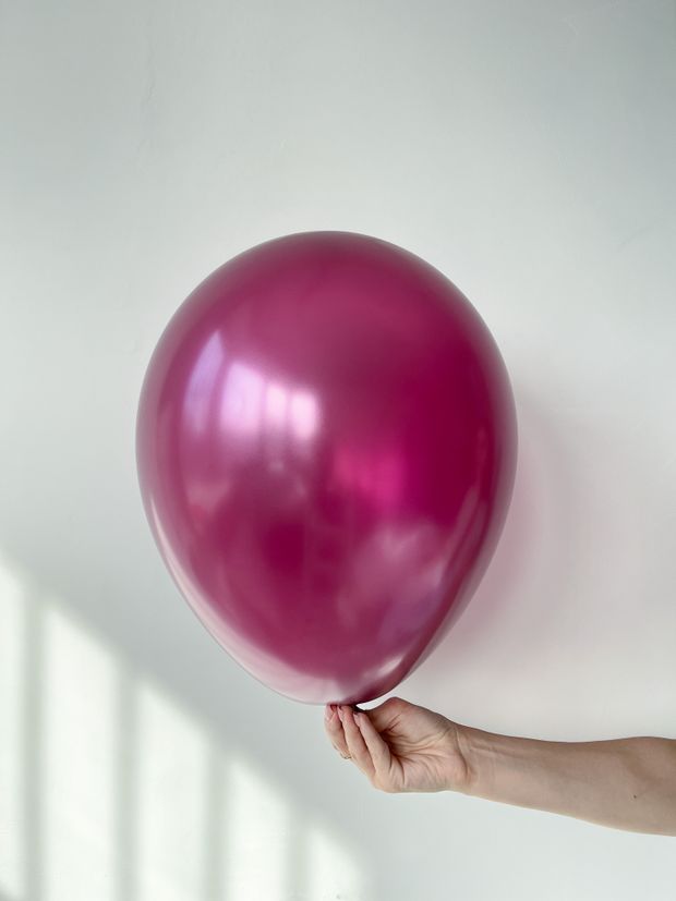 S Шар металлик 12" / 30 см  №11 бордовый (бургундия) (БГ-17)