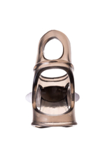 Дымчатая насадка на пенис Toyfa XLover с вибропулей (Цвет: дымчатый)