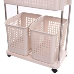 Этажерка 2х-секционная на колесиках 56х33,5х68