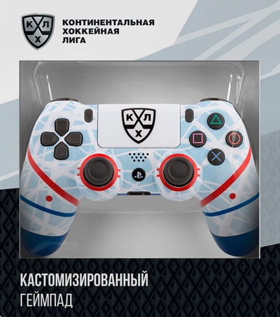 Аксессуар: PS4: SONY DUALSHOK 4 Беспроводной геймпад  КХЛ "Русский лёд"