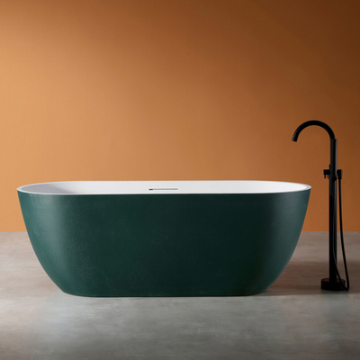 Ванна из искусственного камня ABBER Frankfurt AM9941MBG темно-зеленая матовая  170x75 см