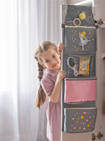 Кармашки для детского сада, на липучке. Балерина с объёмной юбкой