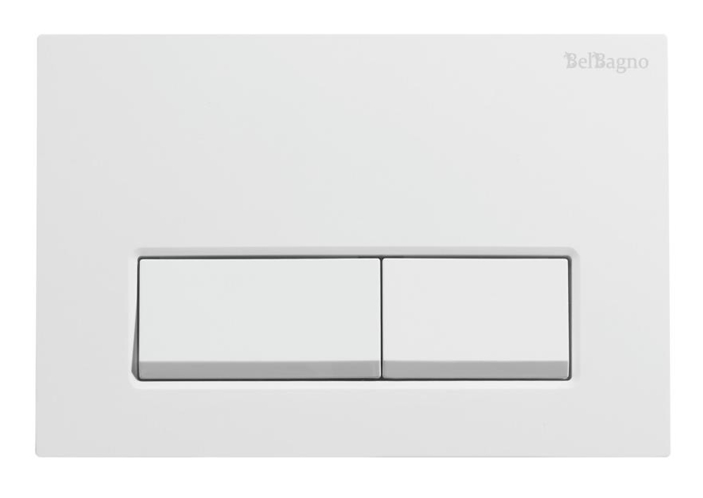 Кнопка смыва BelBagno BB-15R-BL цвет белый глянец