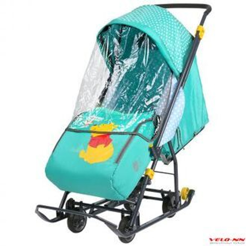 Санки-коляска DB1/2 Disney baby Винни ИЗУМРУДНЫЙ DB1/2