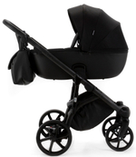 Детская коляска Adamex Nola Natura 2 в 1 N-11-CARBON (ЧЕРН + ЧЕРН. КОЖА)