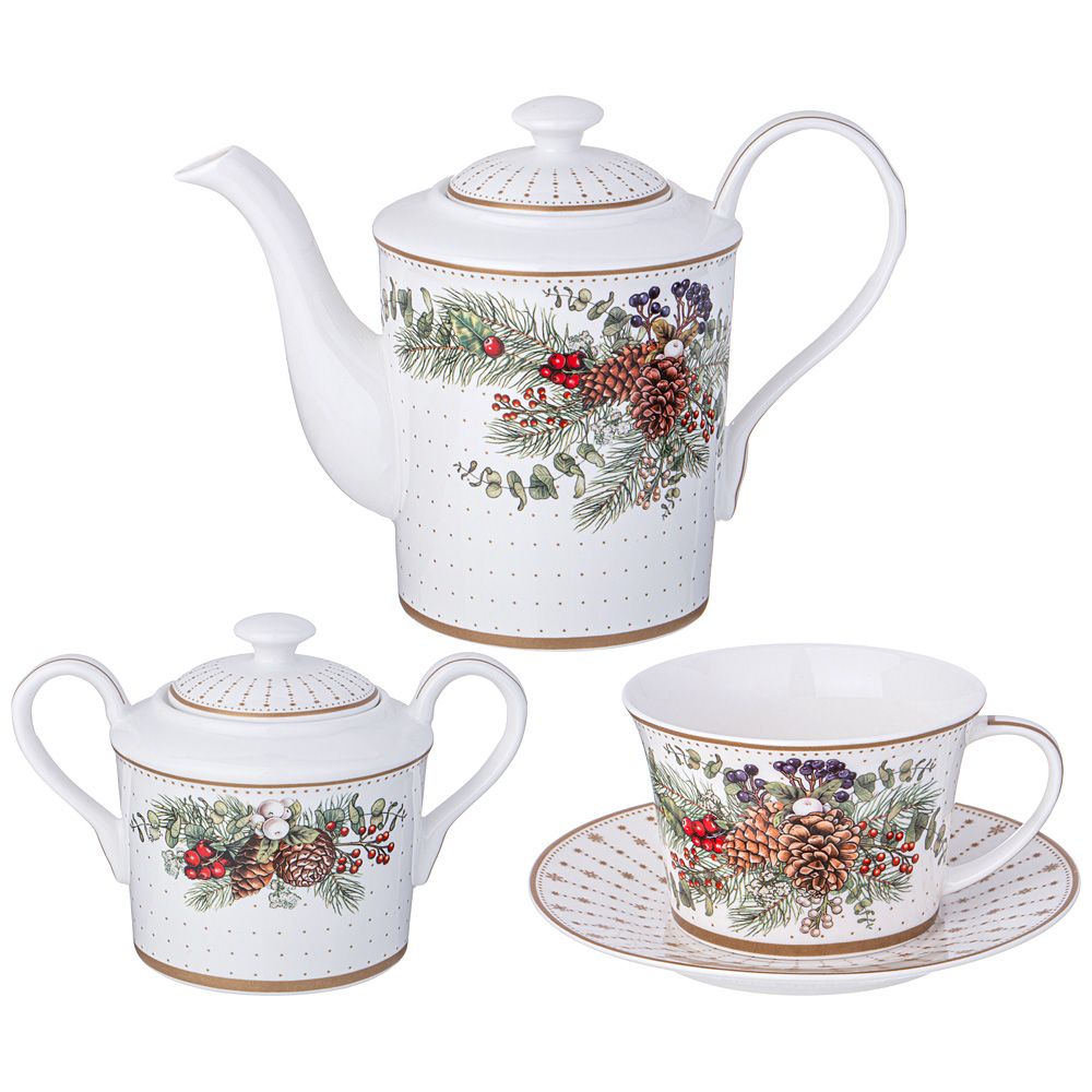 ЧАЙНЫЙ СЕРВИЗ LEFARD "CELEBRATION" НА 6 ПЕР. 14 ПР. 850/350/250 МЛ (КОР=1НАБ.)