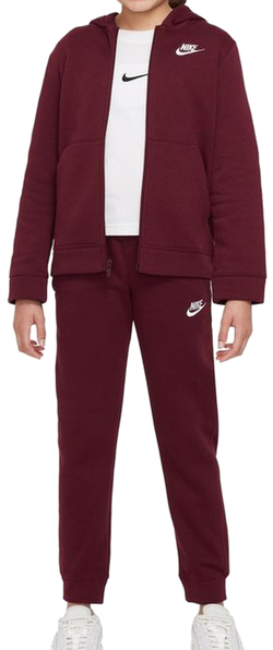 Костюм теннисный Nike Boys NSW Track Suit BF Core - dark beetroot/dark beetroot/white