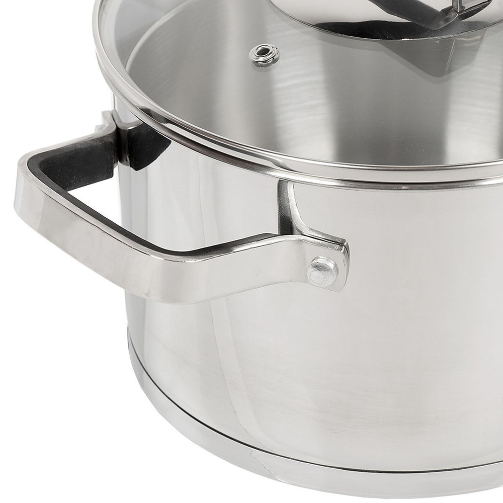 Кастрюля нерж, 4.75 л, с крыш, Daniks, Манхэттен, M-461-22, индукц