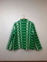 Куртка Soeurs Шерстяная в Клетку / Green Plaid Jacket зеленая