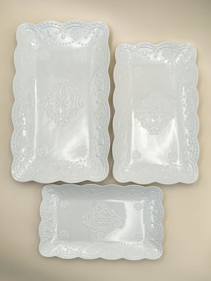 Блюдо сервировочное прямоугольное 35,5х21х3,5 см.