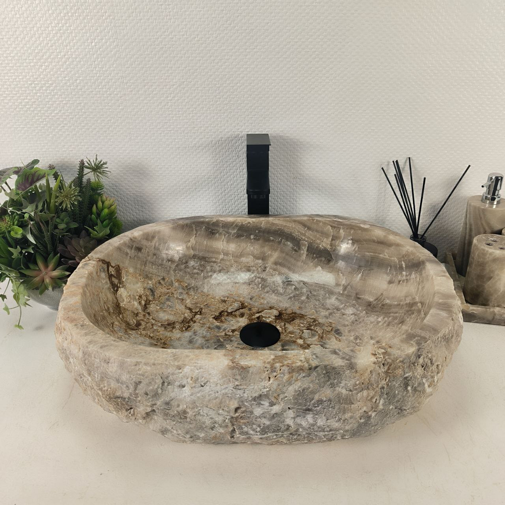 Раковина из оникса Erozy Grey EO-64658 57*47*16 0184