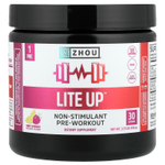 Zhou Nutrition, Lite Up™, предтренировочный комплекс без стимуляторов, со вкусом ягодного лимонада, 106 г (3,73 унции)