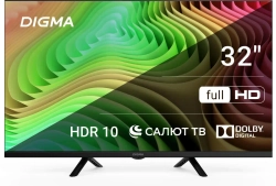 Телевизор 32" Digma DM-LED32SBB36, FULL HD, черный