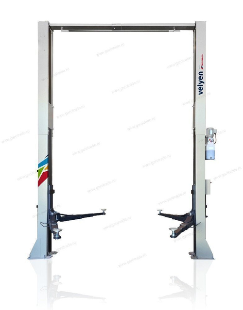 Подъемник электрогидравлический двухстоечный с верхней связью Velyen 4EC1400