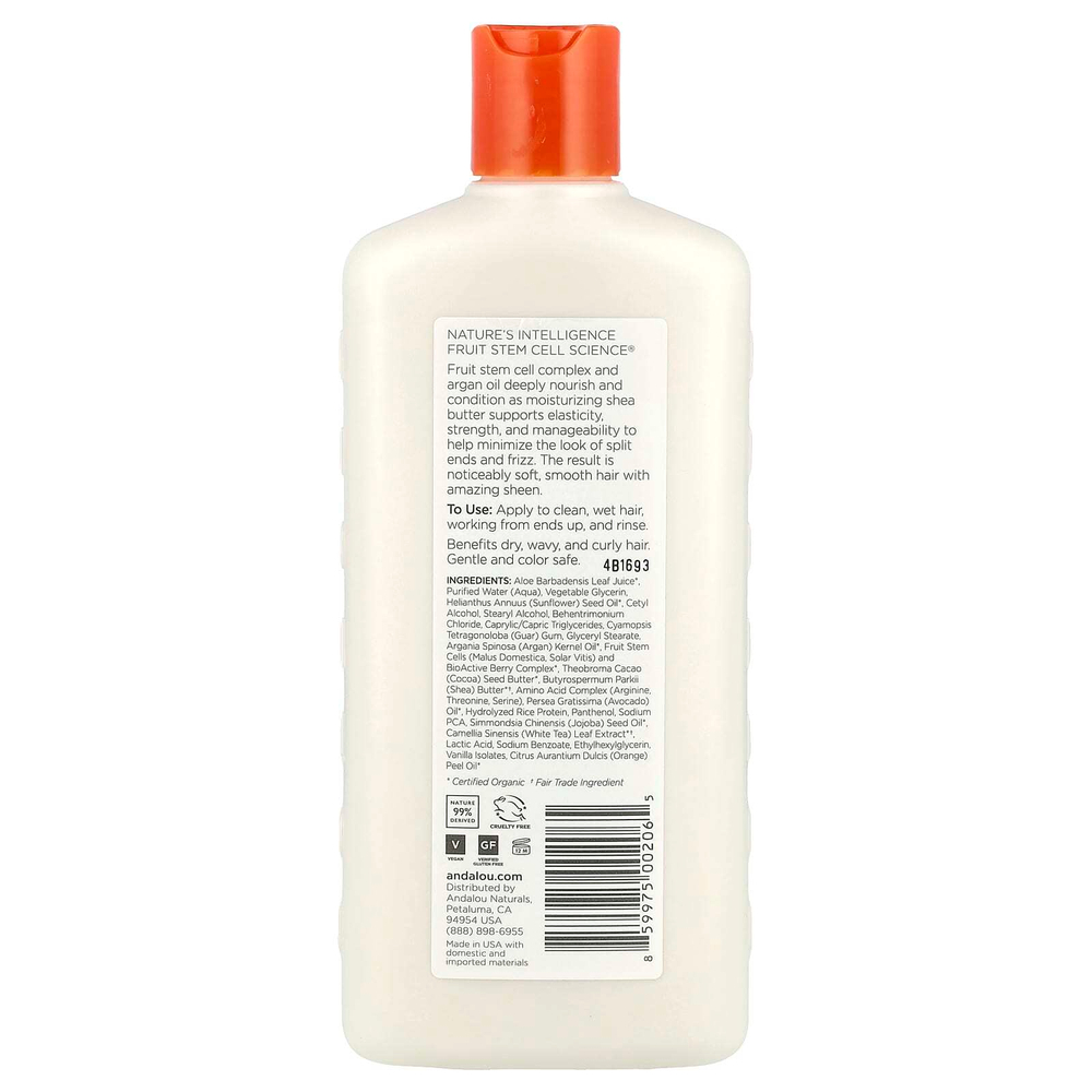 Andalou Naturals, кониционер с глубоким увлажнением, для придания волосам мягкости, гладкости и блеска, «Аргановое масло и масло ши», 340 мл (11,5 жидк. унций)