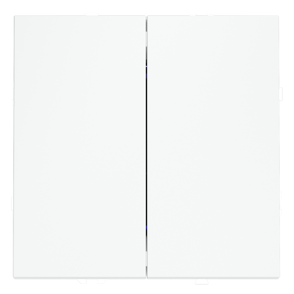 Перекрестный переключатель встраиваемый VOLTUM S70 двухклавишный 10А, (белый матовый)