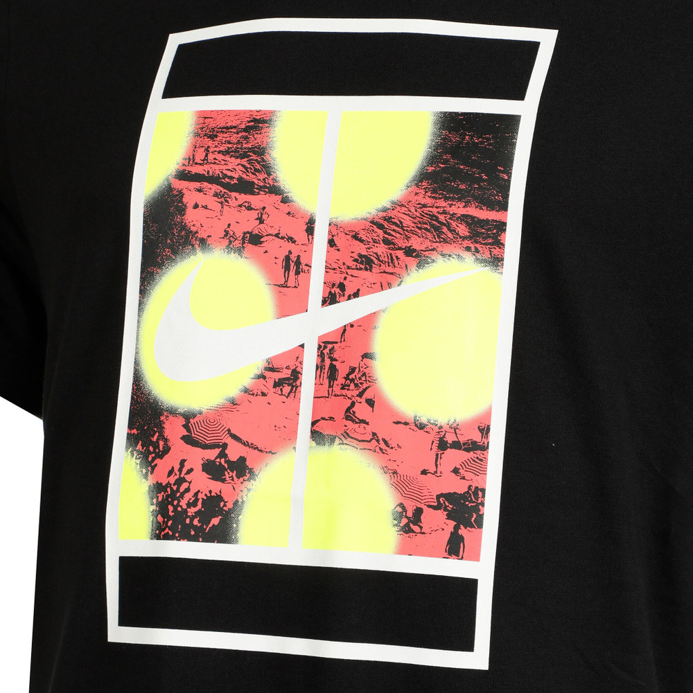 Мужское теннисное поло Nike Court Heritage RG T-Shirt Men - Black, Multicoloured