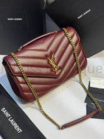 Женская сумка Yves Saint Laurent Small Loulou Matelasse бордового цвета большая