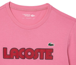 Мужская теннисная футболка Lacoste Ultra Dry Jersey Sports T-Shirt With Logo - Розовый