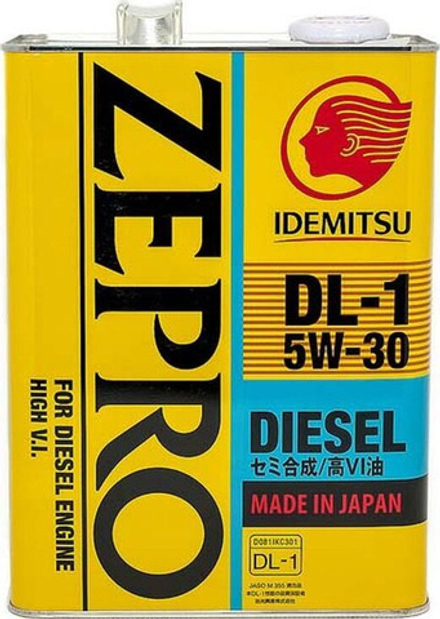 Моторное масло IDEMITSU Zepro Diesel 5w30 DL-1 4л полусинтетика