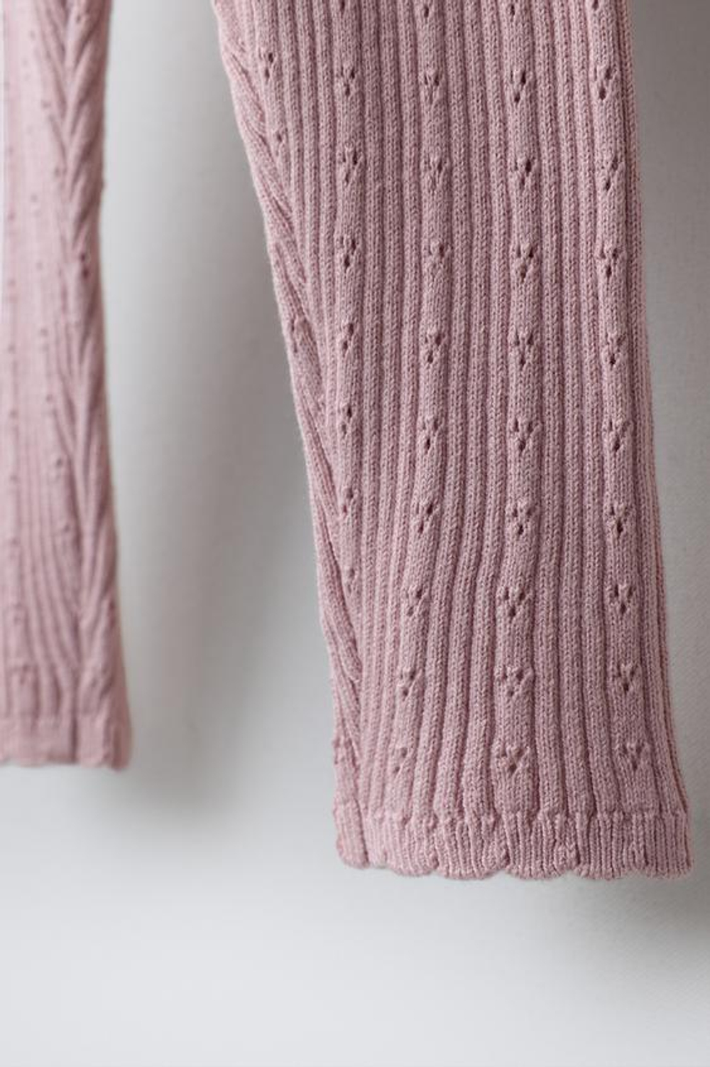 ZARA ЛЕГИНСЫ С АЖУРНЫМ УЗОРОМ, РОЗОВЫЙ