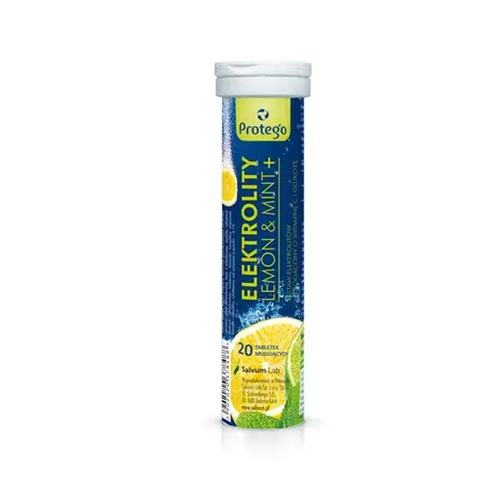 Protego Elektrolity Lemon Mint+ - 20 шипучих таблеток