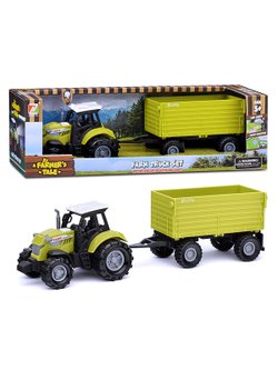 Машинка Трактор с прицепом Фермер №1 на батарейках (550-8P)