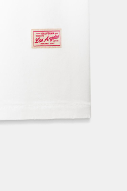 ZARA ФУТБОЛКА ОВЕРСАЙЗ С КАРМАНОМ, БЕЛЫЙ