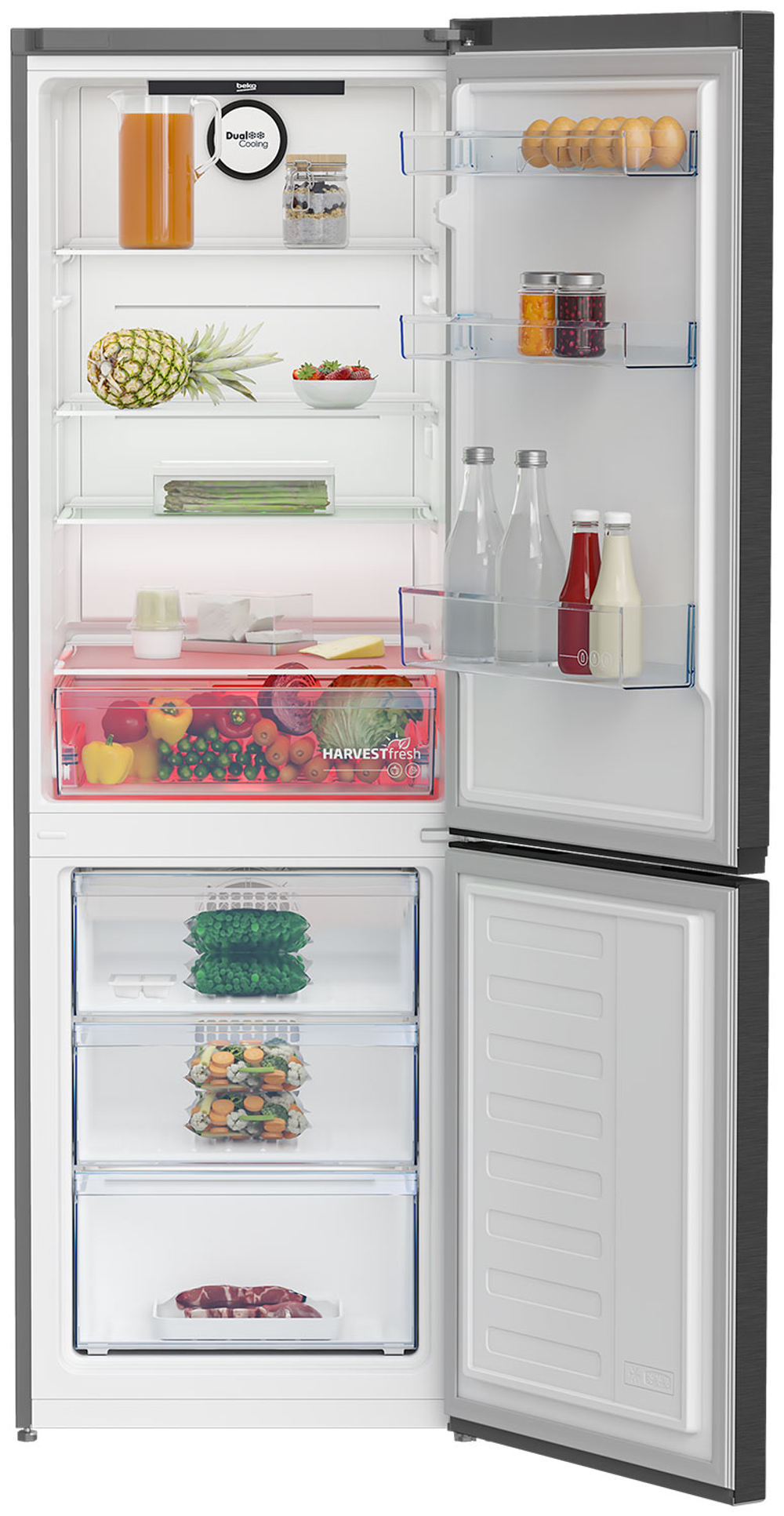 Двухкамерный холодильник Beko B3RCNK365HXBR, стальной антрацит