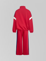 Спортивный костюм 9811 из толстовки на молнии с логотипом и брюк с лампасами