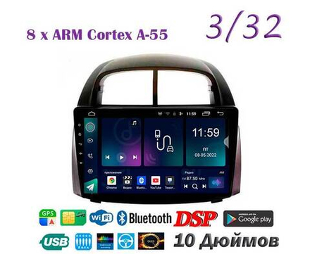 Topway TS18 3+32GB 8 ядер для Toyota Passo 2006-2010