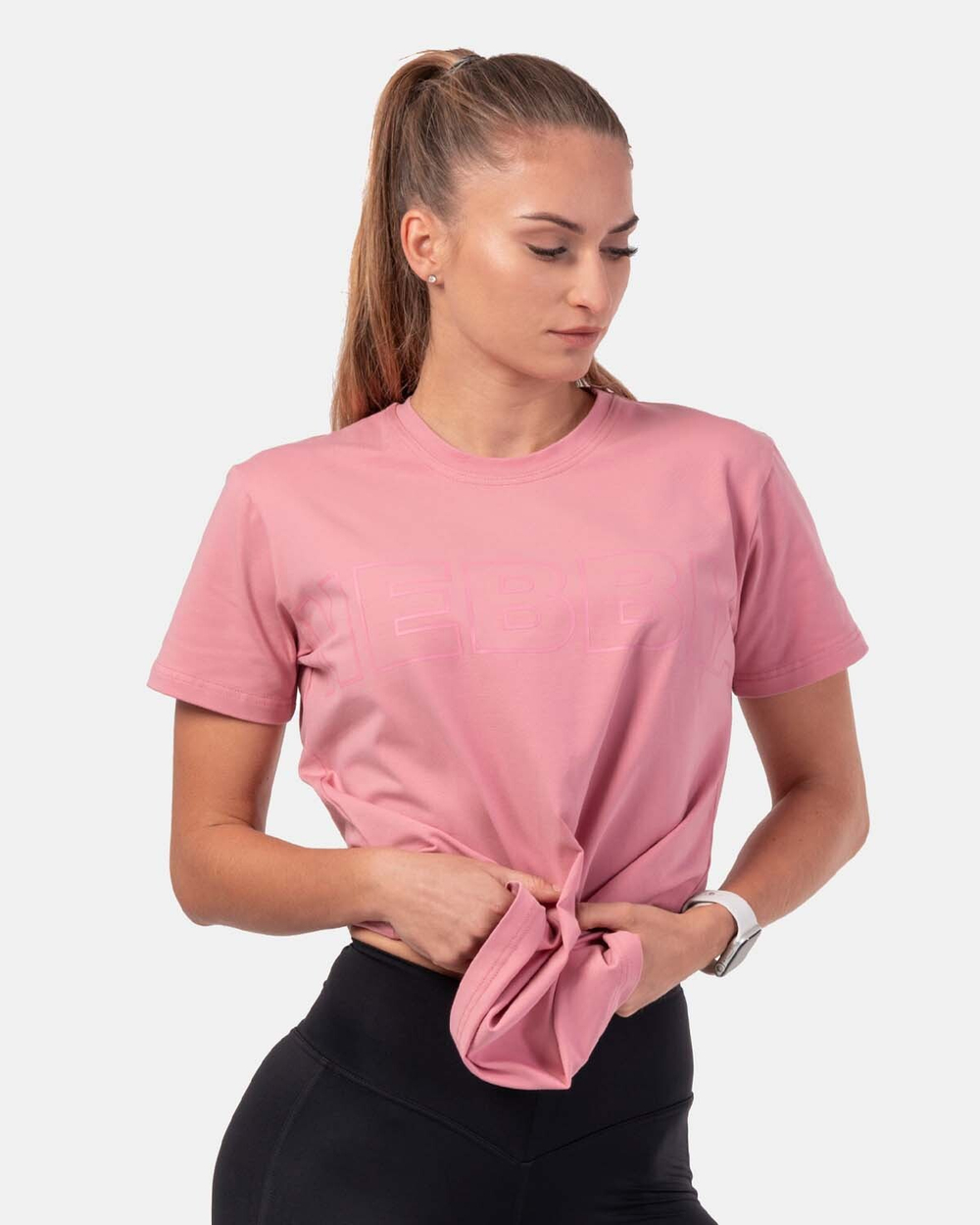 Женская футболка Invisible Logo NEBBIA T-shirt 602 Old rose