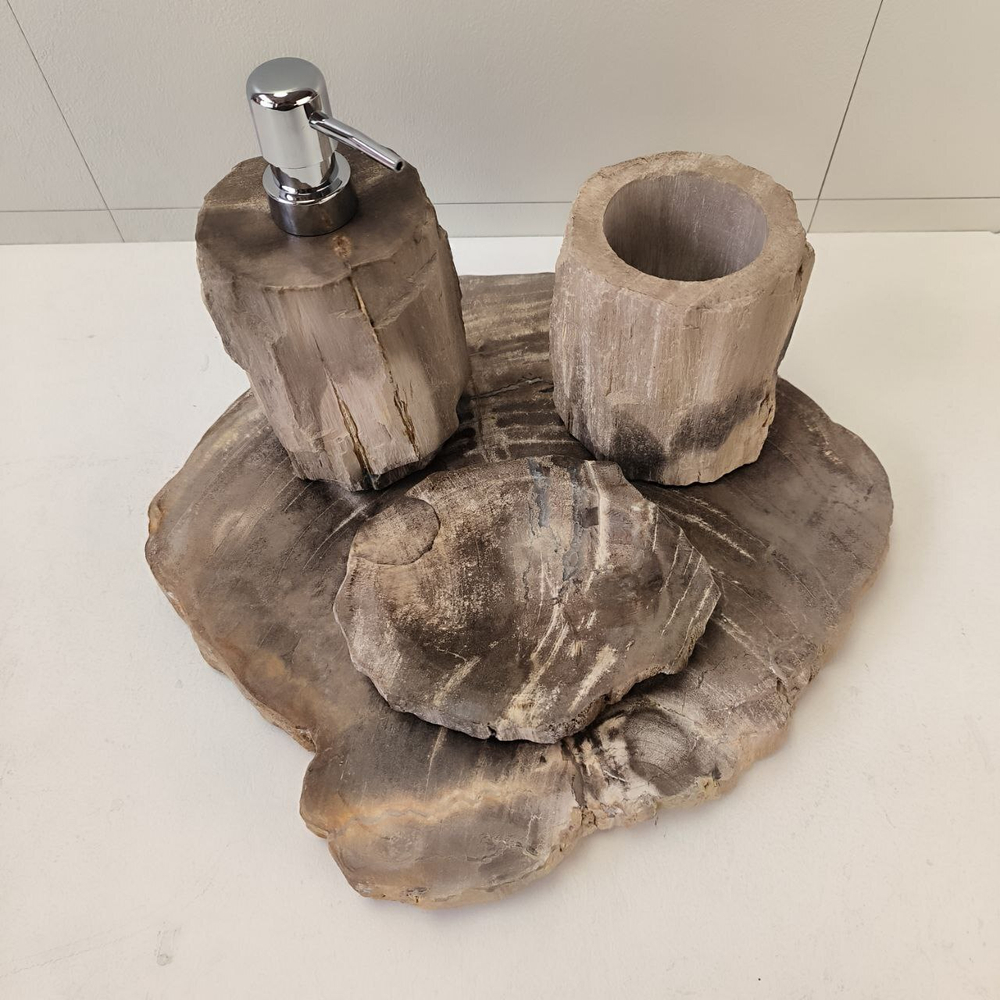 Набор из окаменелого дерева 4 предм Fossil Set NF-63287 поднос 149