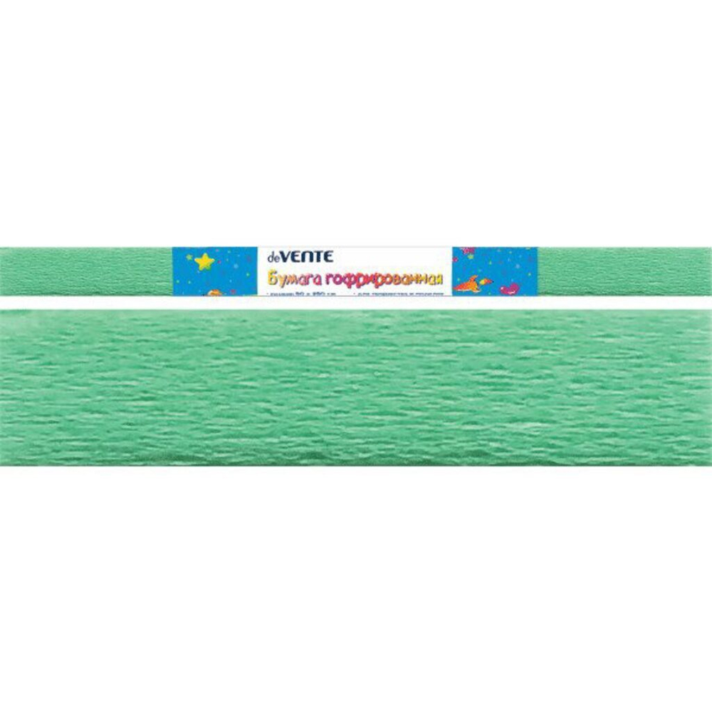 Бумага подел. 50*250 32 г/м рулон   креп светло-зеленая