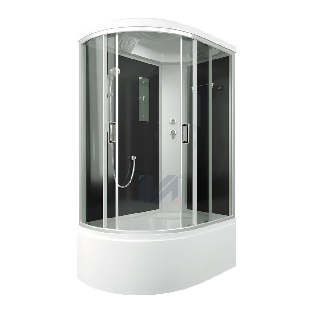 Душевое ограждение IVA E1PC90T 900*900*2000 (пятиугольное) (без поддона) тонированное стекло